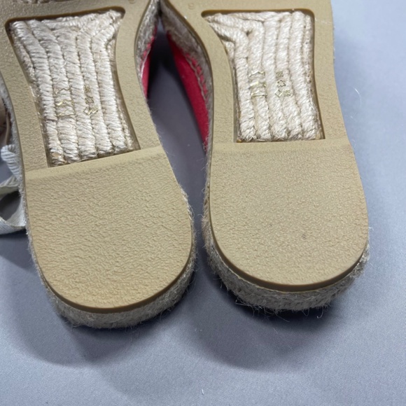 NEW J Crew Shoes Womens 9 red brown ballet espadrille flats lace up preppy boho - Picture 9 of 11